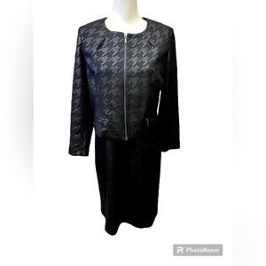 NWOT Tribal 2-Piece Textured Black Dress and Jacket, Size 6